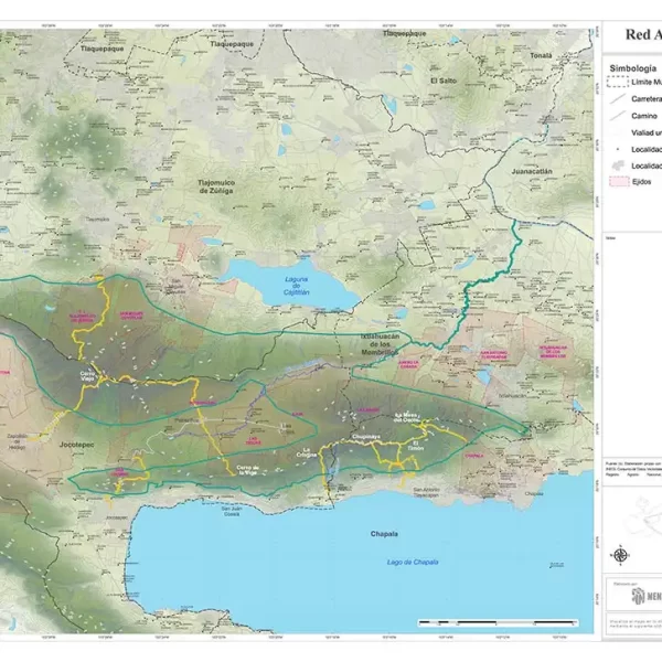 Mapa de la red AIRPROMADES, ejemplo de la cartografía especializada en gestión territorial de Nenenki.