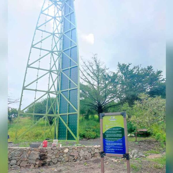Con anclajes y sistemas de seguridad de la torre de escalada, se garantiza la protección de los usuarios en la instalación.