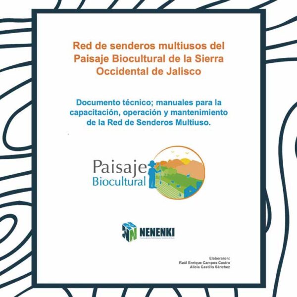 Portada del manual para capacitación y mantenimiento de la Red de Senderos Multiusos